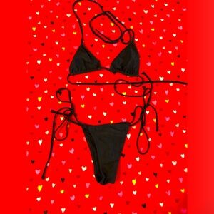 Black Triangle Bikini Set